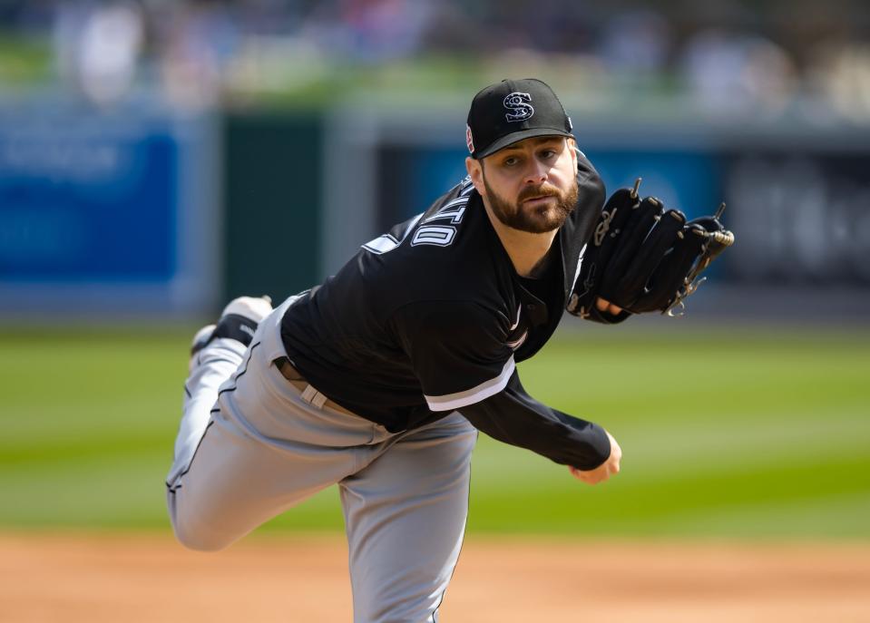 White Sox pitcher Lucas Giolito saw his ERA take a 1.37-point jump last season, but his Fielding Independent Pitching only went up by 0.27 points, in part because of a much higher average on balls in play (.340).