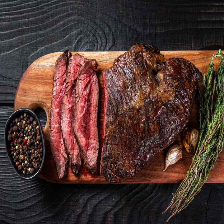 steak on a cutting board