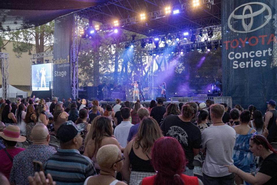 Singer Ashanti performs at the Golden 1 Stage inside the California State Fair on Wednesday, July 26, 2023, in Sacramento as part of the Toyota Concert Series. The series continues with Gin Blossoms on Friday and Kool & The Gang on Saturday night.