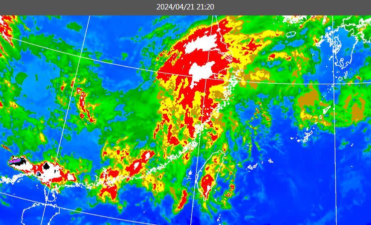 衛星雲圖。（圖／翻攝自中央氣象署）