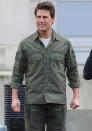 Tom Cruise seen on the film set of "All You Need Is Kill" on February 2, 2013 in London, England.