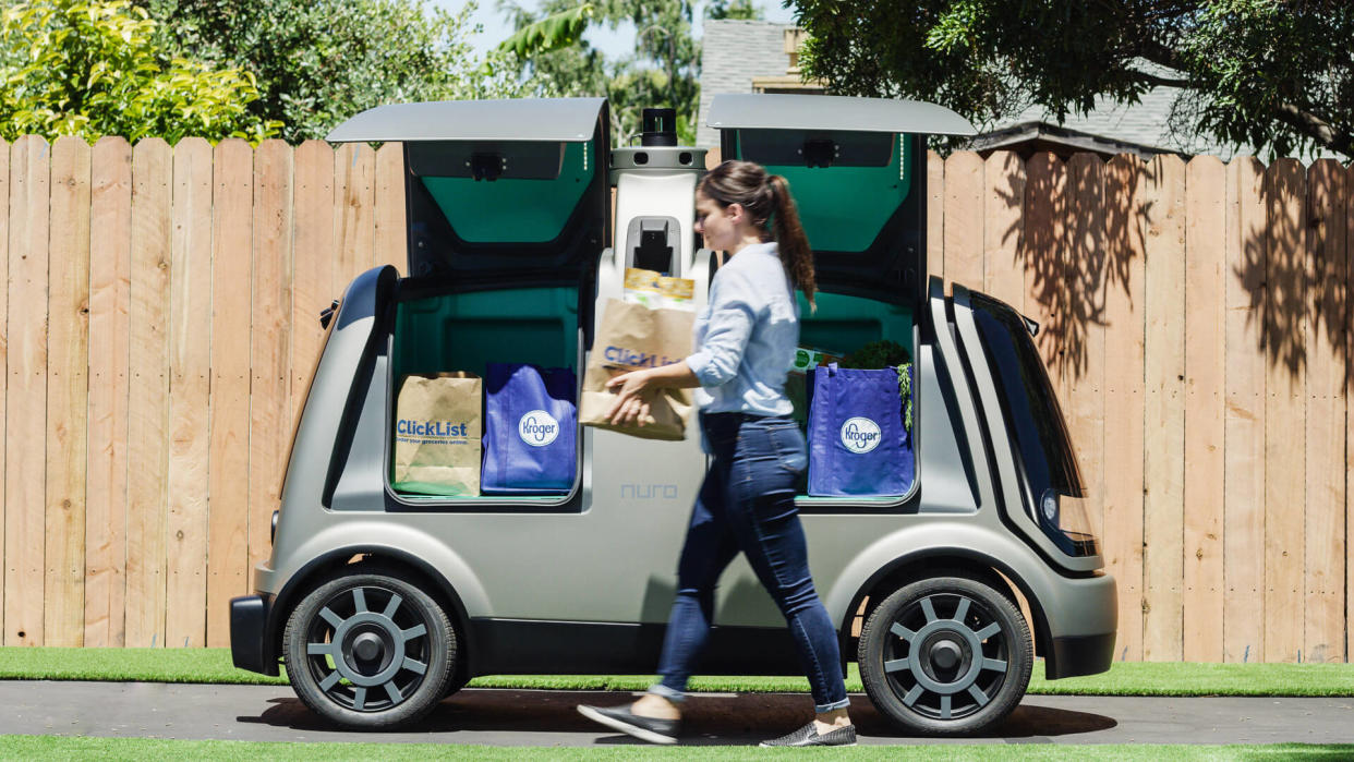 Kroger Nuro driverless grocery delivery service