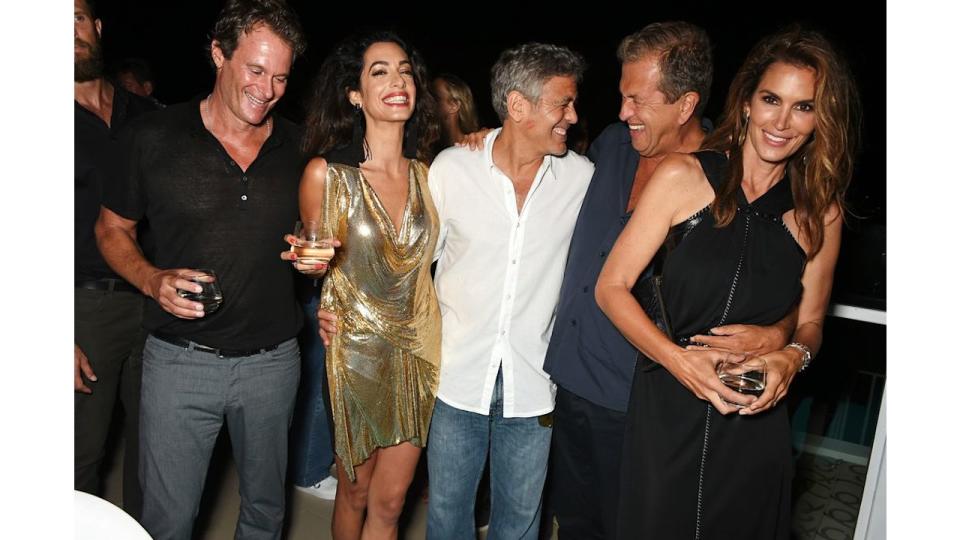 Founder of Casamigos Tequila Rande Gerber, Amal Clooney, Founder of Casamigos Tequila George Clooney, Mario Testino and Cindy Crawford attend official launch of Casamigos Tequila in Ibiza and Spain 