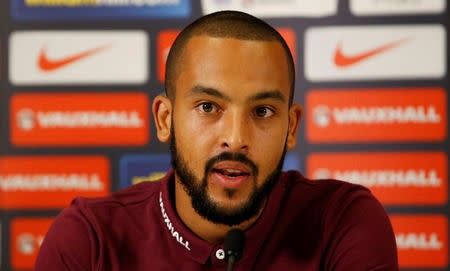 Football - England Press Conference - St. George’s Park - 7/10/15 England's Theo Walcott during the press conference Action Images via Reuters / John Sibley Livepic