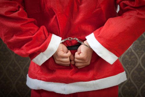 Santa in handcuffs