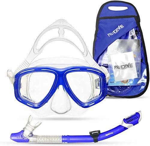 8) PRODIVE Premium Dry Top Snorkel Set