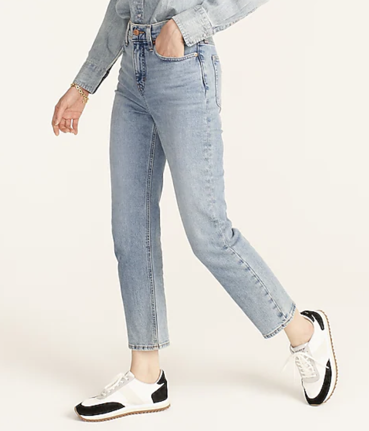 J.Crew High-rise '90s classic straight jean in Scuttle wash