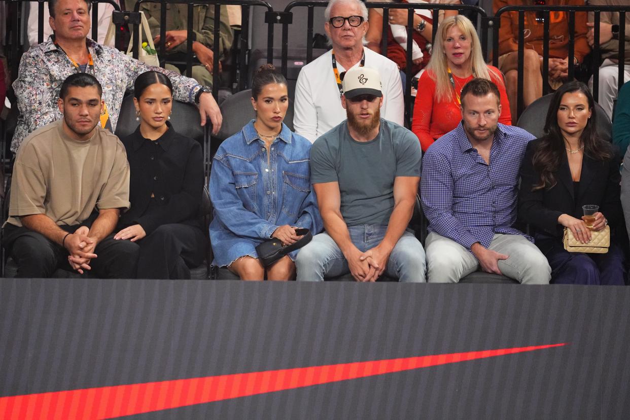 In addition to Green Bay Packers quarterback Jordan Love, several members of the Los Angeles Rams were in attendance at the Netflix Slam featuring Rafael Nadal and Carlos Alcaraz in Las Vegas.