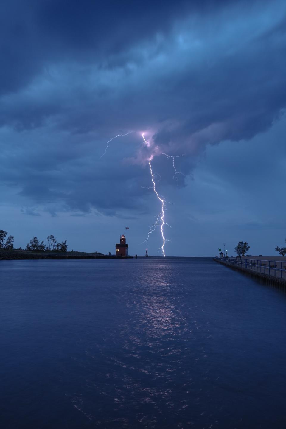 A thunderstorm moves through the Holland State Park on Tuesday, June 25, 2024. (Courtesy Michael Barnhart)