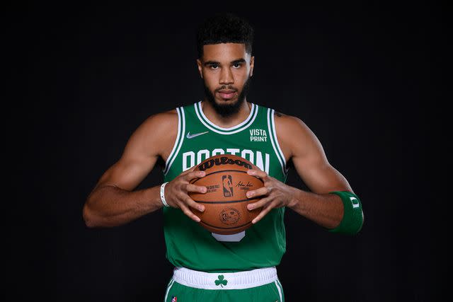 <p>Brian Babineau/NBAE via Gett</p> Jayson Tatum