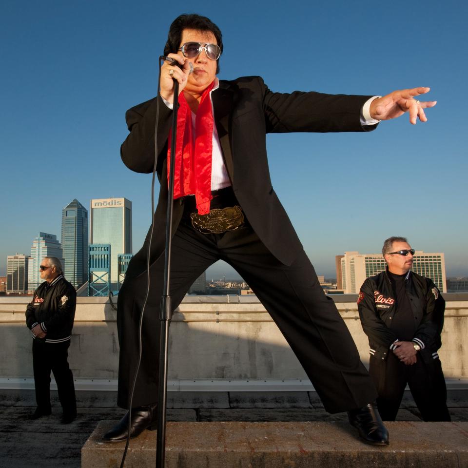 In 2010, legendary Jacksonville Elvis tribute artist Rick Marino showed his likeness to the King atop the Crowne Plaza Hotel (formerly the Hilton), where Elvis Presley stayed during his 1970s tour stops in Jacksonville. This weekend marks the 50th anniversary of one of those concerts (April 16, 1972).