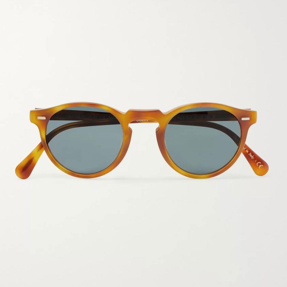 Gregory Peck Round-Frame Tortoiseshell Acetate Photochromic Sunglasses