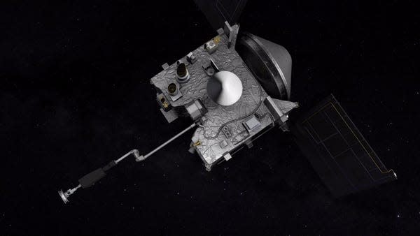 osiris-rex asteroid bennu sample collection stowage