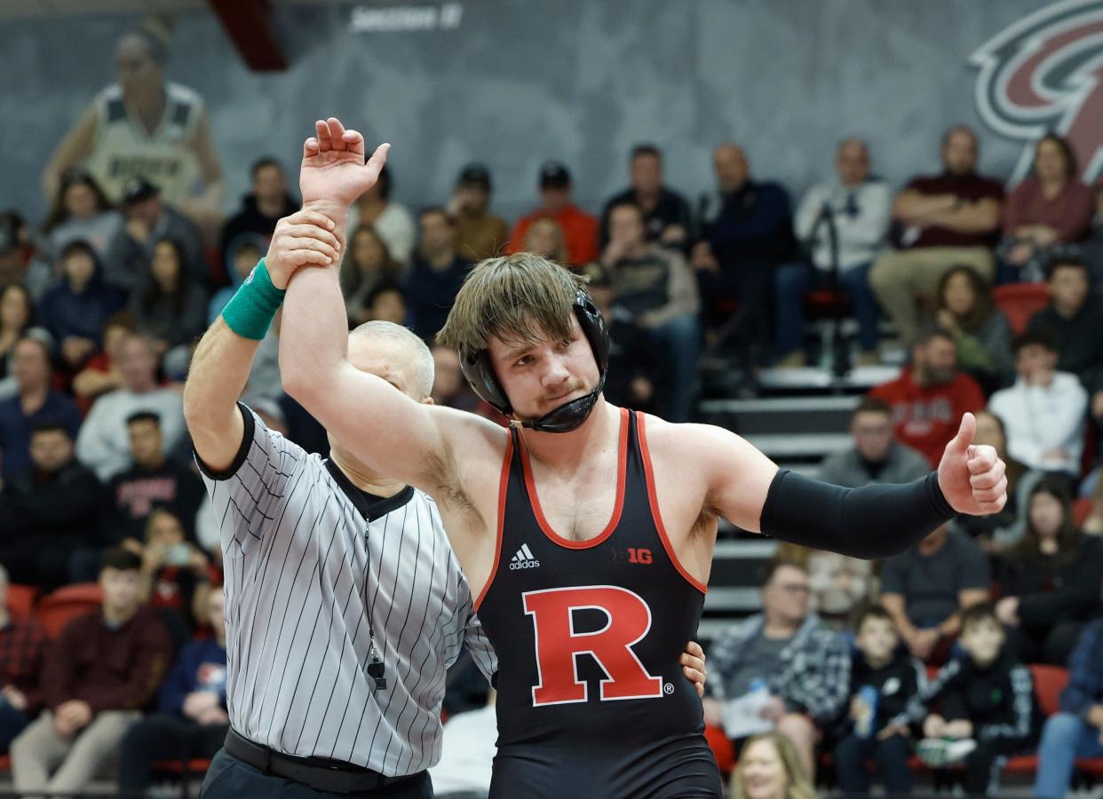 184: Brian Soldano (Rutgers) md. Ray Weed 14-3.  Rutgers wrestling vs Rider University in Lawrenceville NJ on January 8, 2023. 