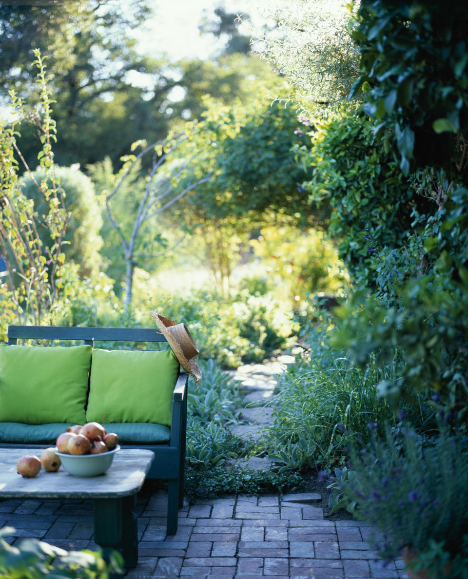 1. Choose reclaimed bricks for a garden path