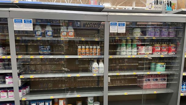 FILE PHOTO: A cabinet of baby formulas is seen at a Walmart store in Raleigh, North Carolina, U.S. June 2, 2022. Picture taken June 2, 2022. REUTERS/Arriana Mclymore/File Photo (Staff/Reuters)