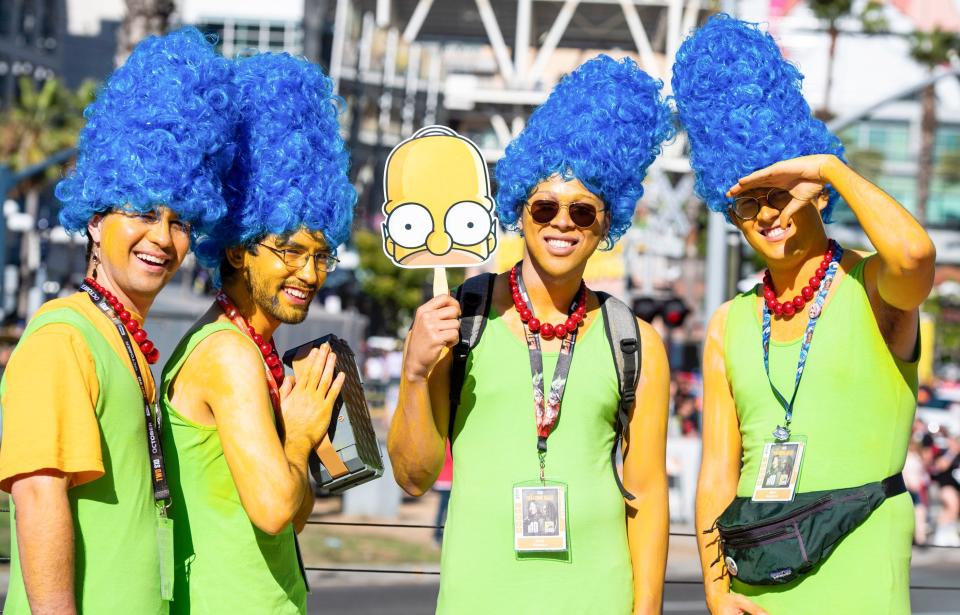 Marge Simpson from The Simpsons cosplayers