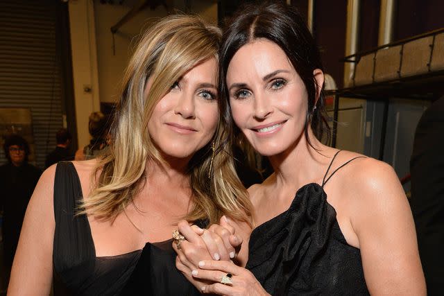 <p>Michael Kovac/Getty Images</p> Jennifer Aniston and Courteney Cox