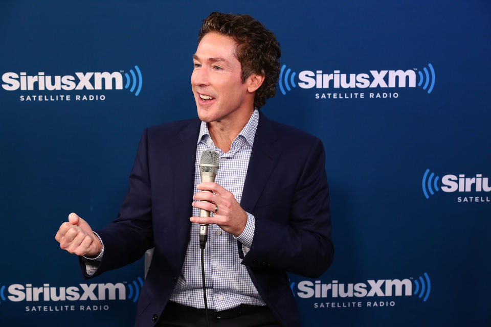 Joel Osteen welcomed West to Lakewood Church on Nov. 17. (Photo: Astrid Stawiarz/Getty Images for SiriusXM)