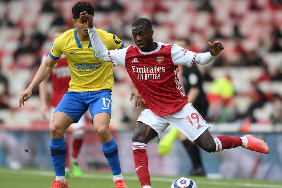 <p>Arsenal’s record signing Nicolas Pepe ended the season in fine form</p> (Getty Images)