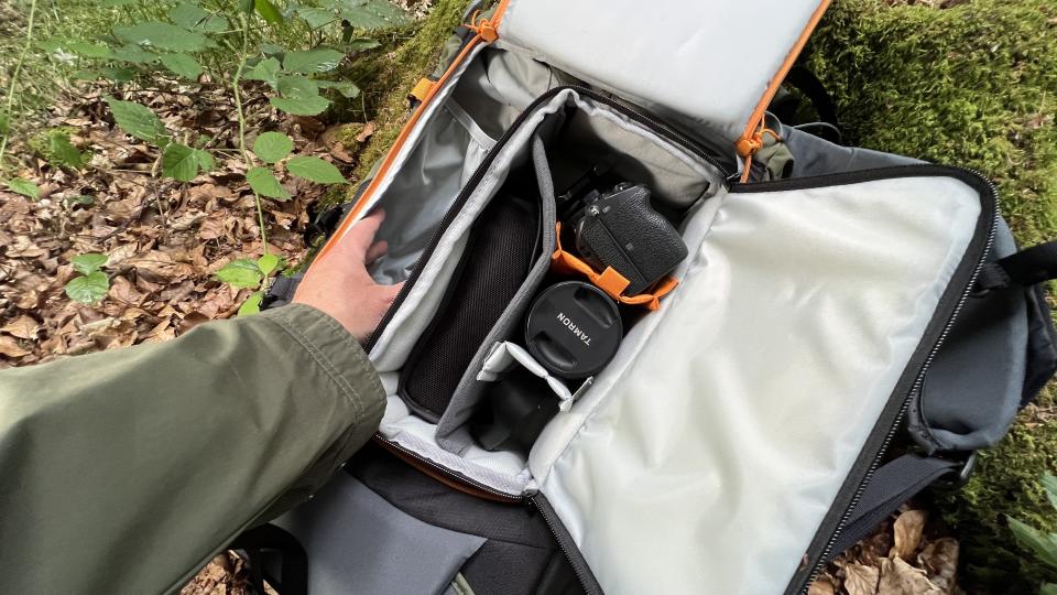 Lowepro PhotoSport X backpack in the woods