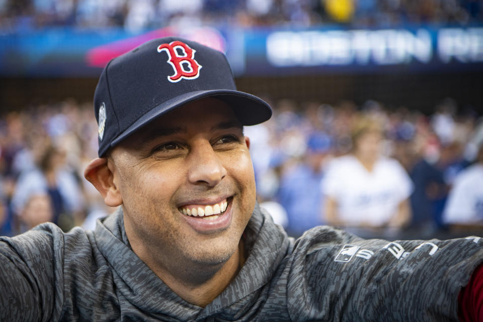 Alex Cora led the Boston Red Sox to 108 wins and a World Series in his first season as manager. (Getty Images)