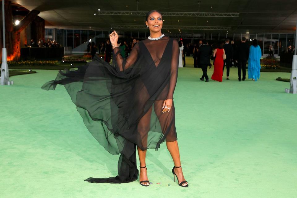 <p>in Alexandre Vauthier Couture and Sarah Flint shoes</p>