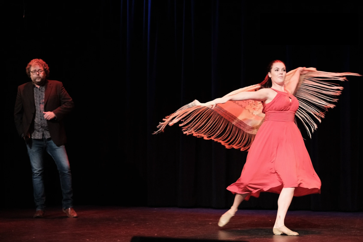 Amanda Wilcox dances to a whistling accompaniment. The Masters of Musical Whistling competition in Hollywood in September will attract some of the best whistlers in the world.