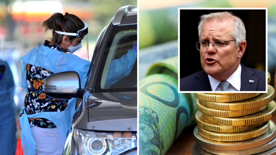 As Omicron rips through Australia, there are calls for Prime Minister Scott Morrison to introduce a nationally consistent isolation payment. (Sources: Getty)