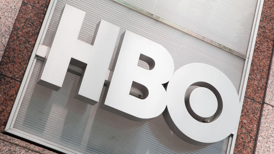 Manhattan, New York USA - July 9, 2011: HBO logo on the HBO Building in New York City, across the street from Bryant Park.