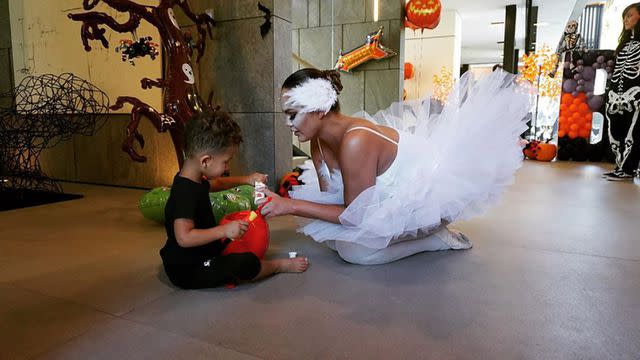 Chrissy Teigen/instagram Chrissy Teigen and Miles during Halloween