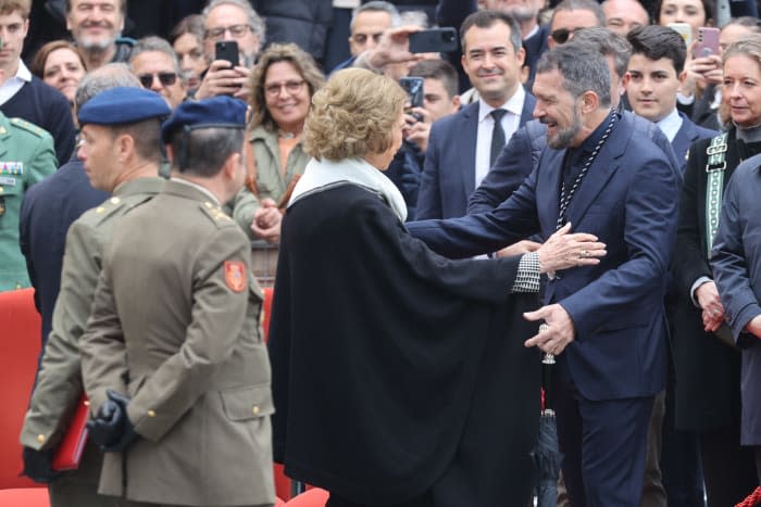 Doña Sofía y Antonio Banderas