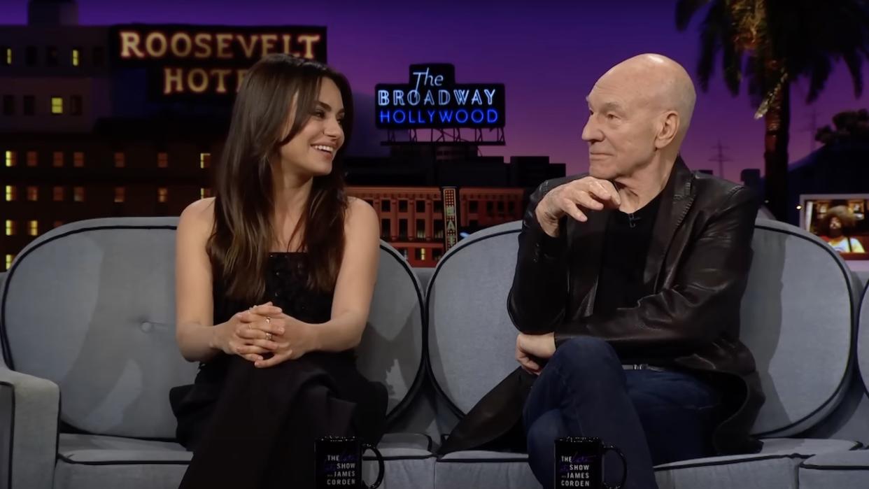  Mila Kunis and Patrick Stewart on The Late, Late Show with James Corden 