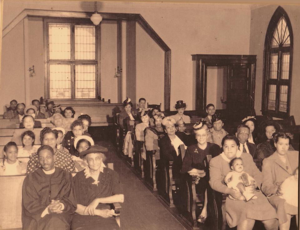 This is a photo of the Allen Chapel congregation believed to be from the mid-1930s.