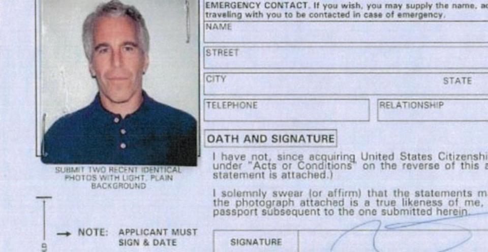 PHOTO: As part of a request for an additional passport, Epstein submitted travel itineraries indicating he had booked two first-class trips in the spring of 2005. (U.S. State Department)