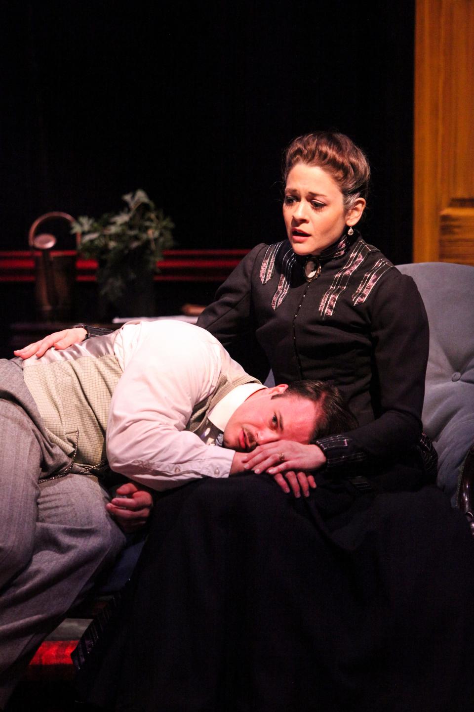 Carla Corvo played a mother comforting her son, played by Marc Bitler in Andrei Malaev-Babel’s 2019 production of Henrik Ibsen's "Ghosts" at the FSU/Asolo Conservatory.