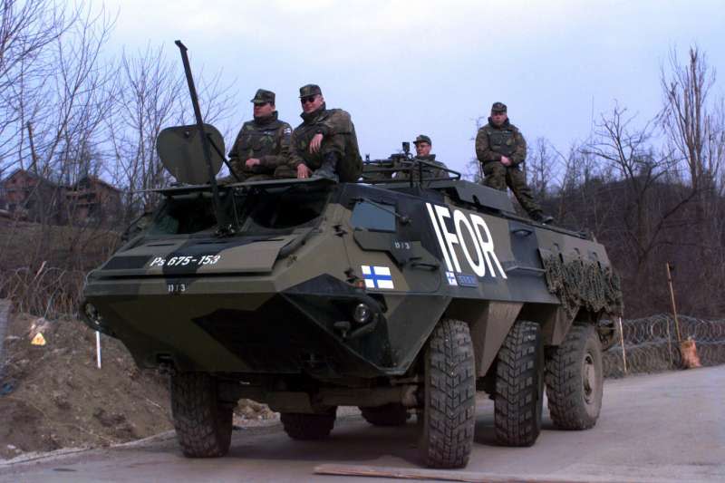芬蘭國防軍參與北約在巴爾幹半島的維和任務（Wikipedia / Public Domain）