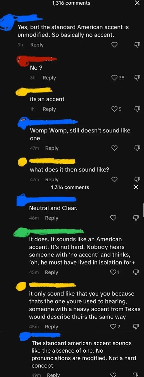 person claims american accent is unmodified/the absence of an accent while others try to convince them they're wrong