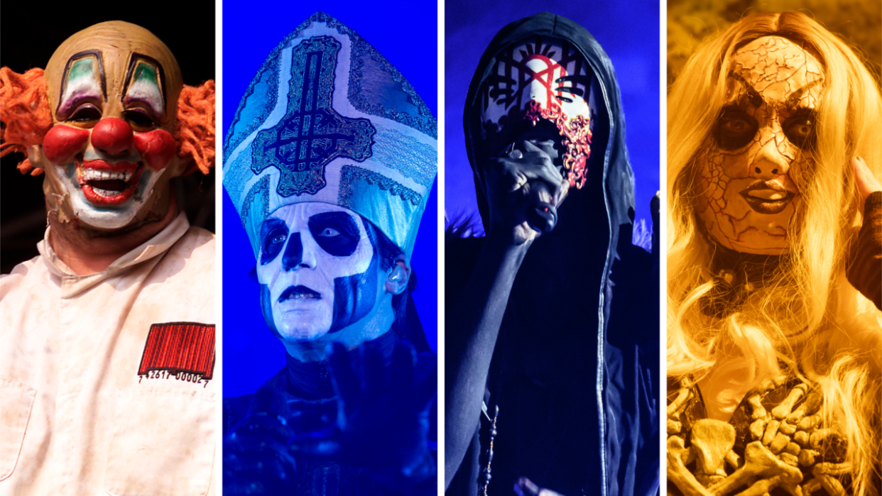  Photos of Slipknot, Ghost, Sleep Token and Lordi onstage. 