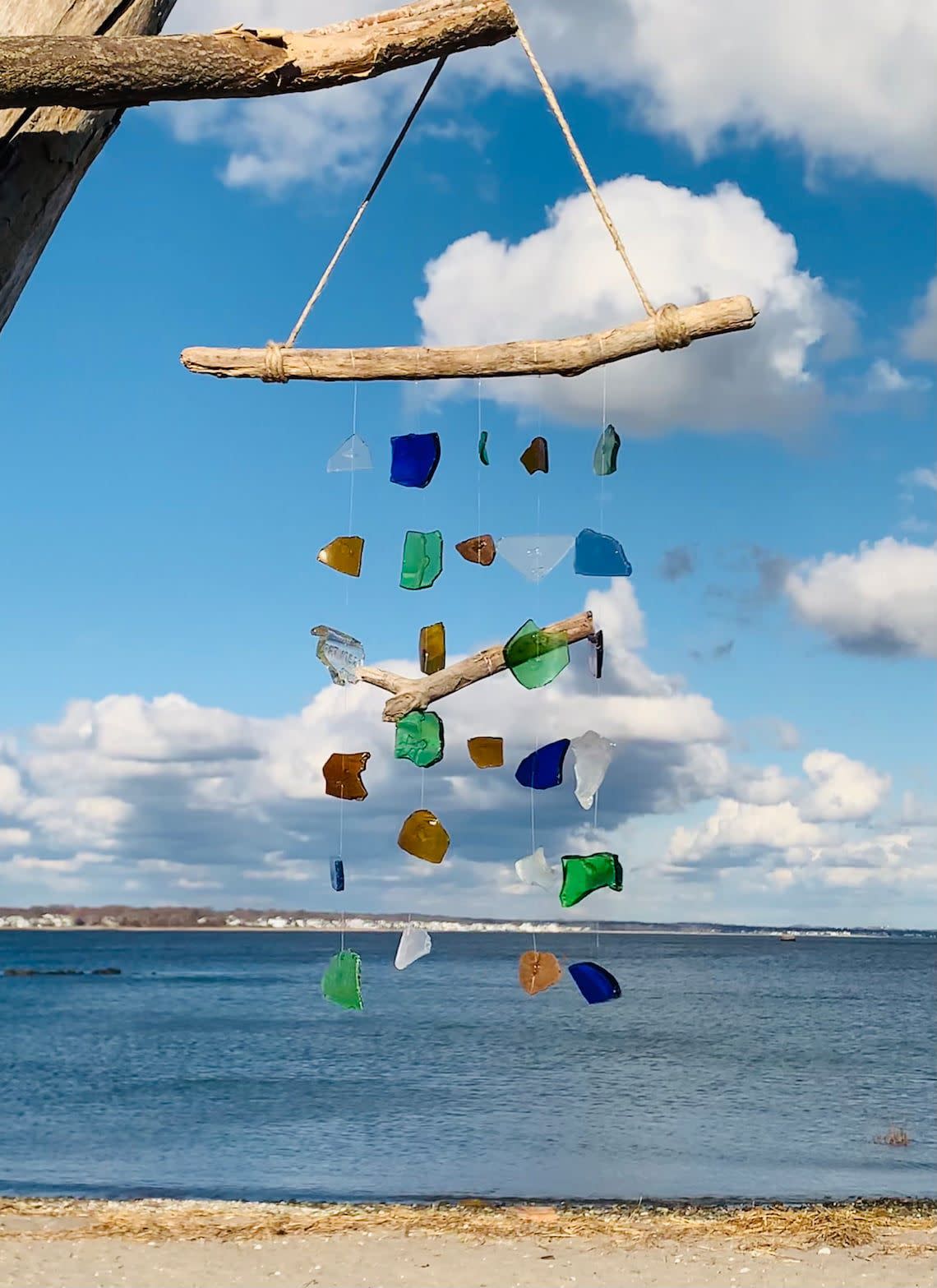 Sea Glass and Driftwood Wind Chime