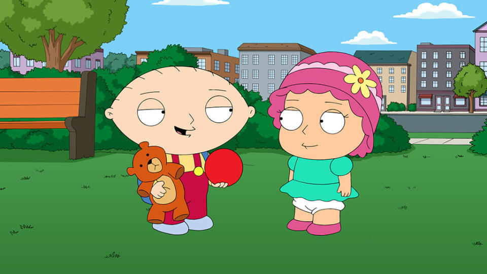 <b>"Family Guy"</b><br> "Valentine's Day in Quaghog" airs Sunday, 2/10 at 9 PM on Fox<br><br> Love is in the air on Valentine's Day when Stewie uses his time machine and falls for a girl in the '60s.