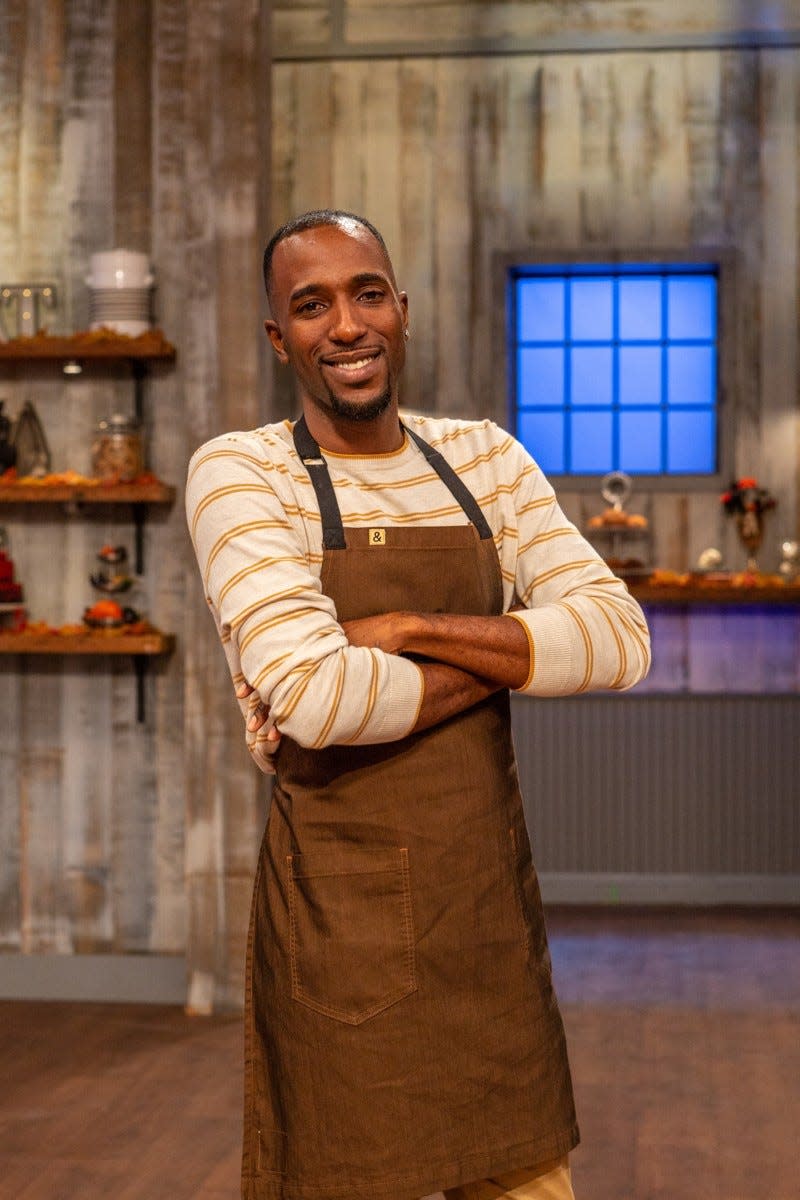 West Palm Beach baker Jamal Lake, photographed on set for Food Network's "Halloween Baking Championship" Season 4 in 2018.