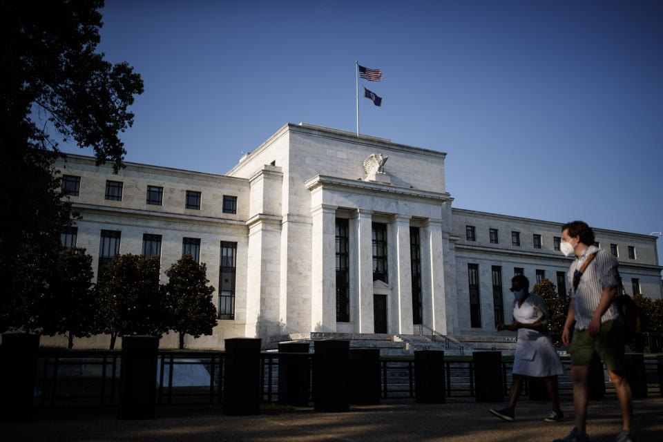 WASHINGTON, DC, August 27, 2020 - A photo taken on August 26, 2020, shows the U.S. Federal Reserve Bank headquarters in Washington, DC, USA. A senior Federal Reserve official said Wednesday that a resurgence of COVID-19 infections in the fall could send the U.S. economy into a double-dip recession.  