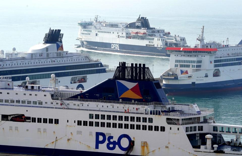 P&O Ferries suspended most of its sailings after the sackings (Gareth Fuller/PA) (PA Wire)
