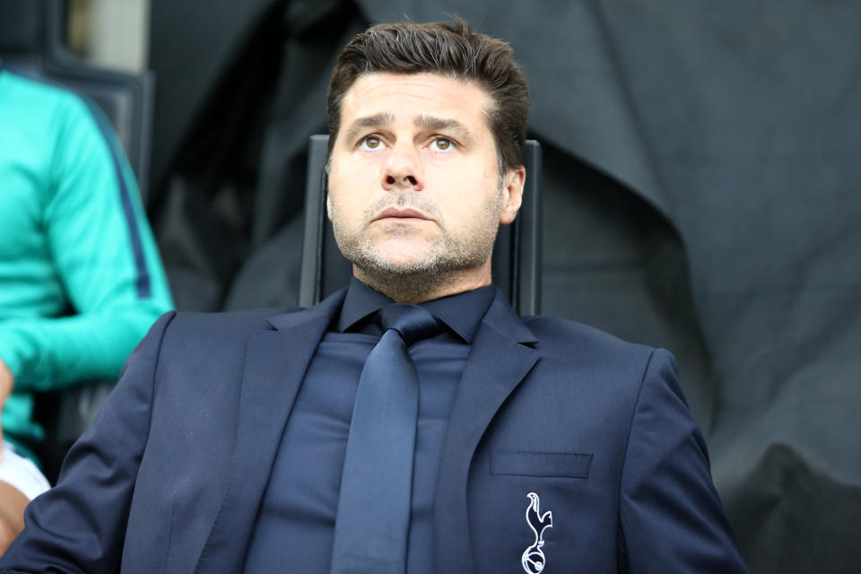 STADIO GIUSEPPE MEAZZA, MILANO, ITALY – 2018/09/18: Mauricio Pochettino head coach of Tottenham Hotspur Fc look on before Champions League Group B match between FC Internazionale and Tottenham Hotspur Fc. (Photo by Marco Canoniero/LightRocket via Getty Images)