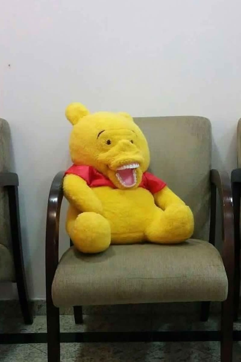 Auch dieses Kuscheltier sorgt für Entsetzen. Mit Disneys Winnie Puuh hat diese Kreatur nun wirklich nichts mehr gemein. (Bild-Copyright: pheromonekvlt/Reddit)