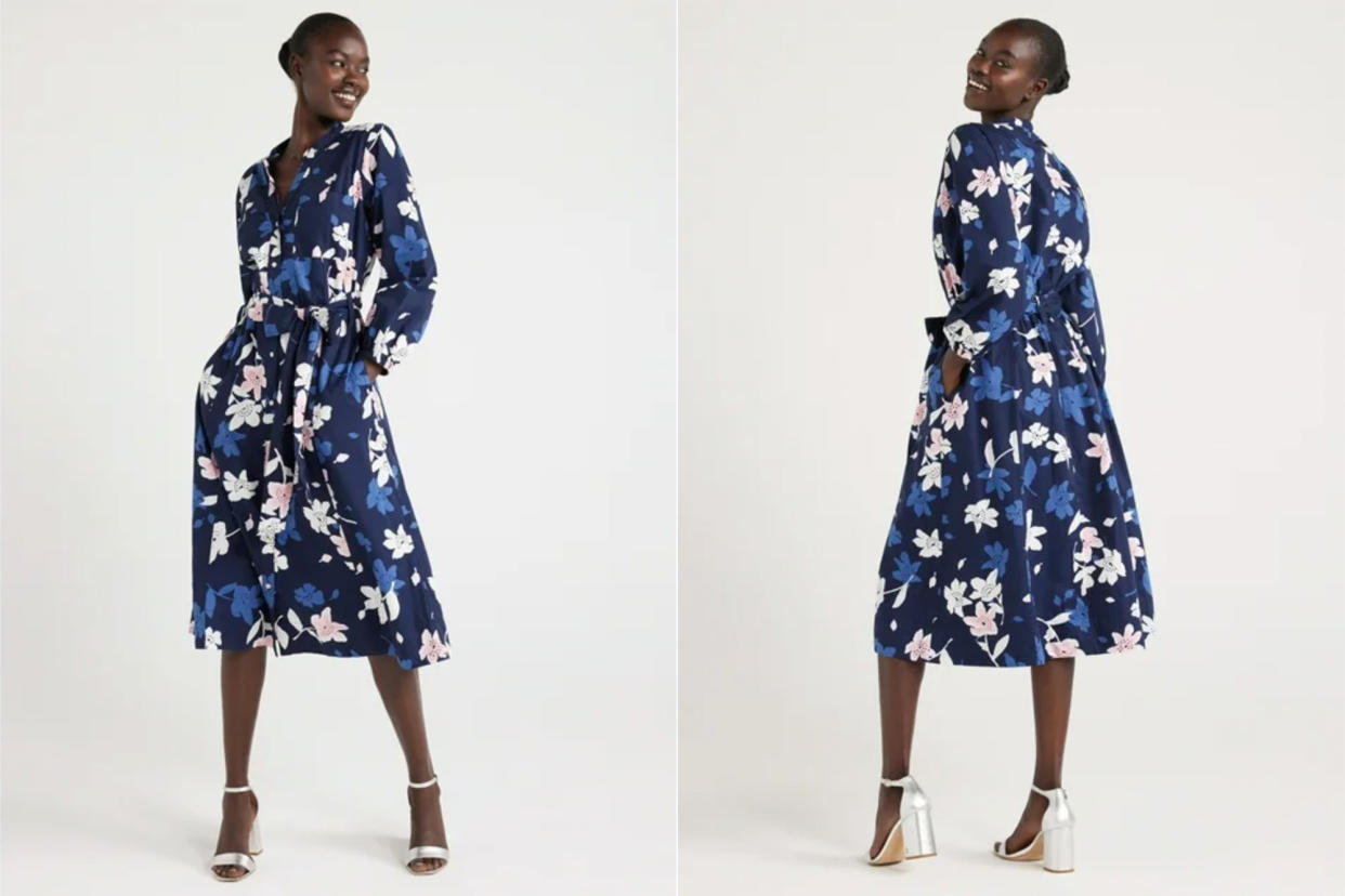 Free Assembly Floral Midi Dress