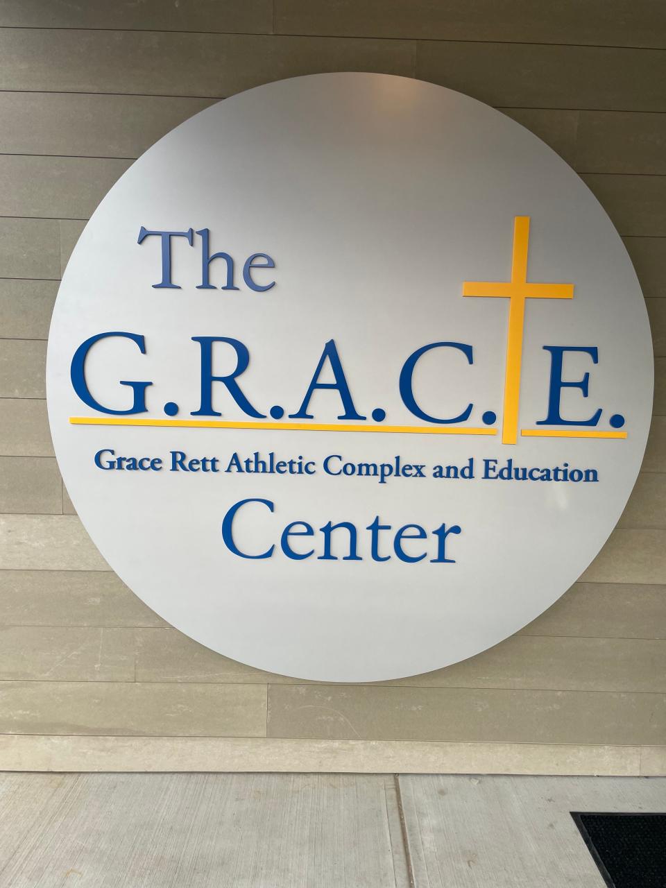 The Grace Rett Athletic Complex and Education Center, or G.R.A.C.E. Center, opened Sunday with a ribbon-cutting and blessing ceremony on the campus of Our Lady of the Valley Regional School in Uxbridge. The center is dedicated to Grace Rett, who attended OLV as a youngster and was a member of the Holy Cross women's rowing team at the time of her tragic death two years ago. It was a dream of hers that the school build a gymnasium of its own, which was made possible through fundraising by the school, the community and her HC teammates.