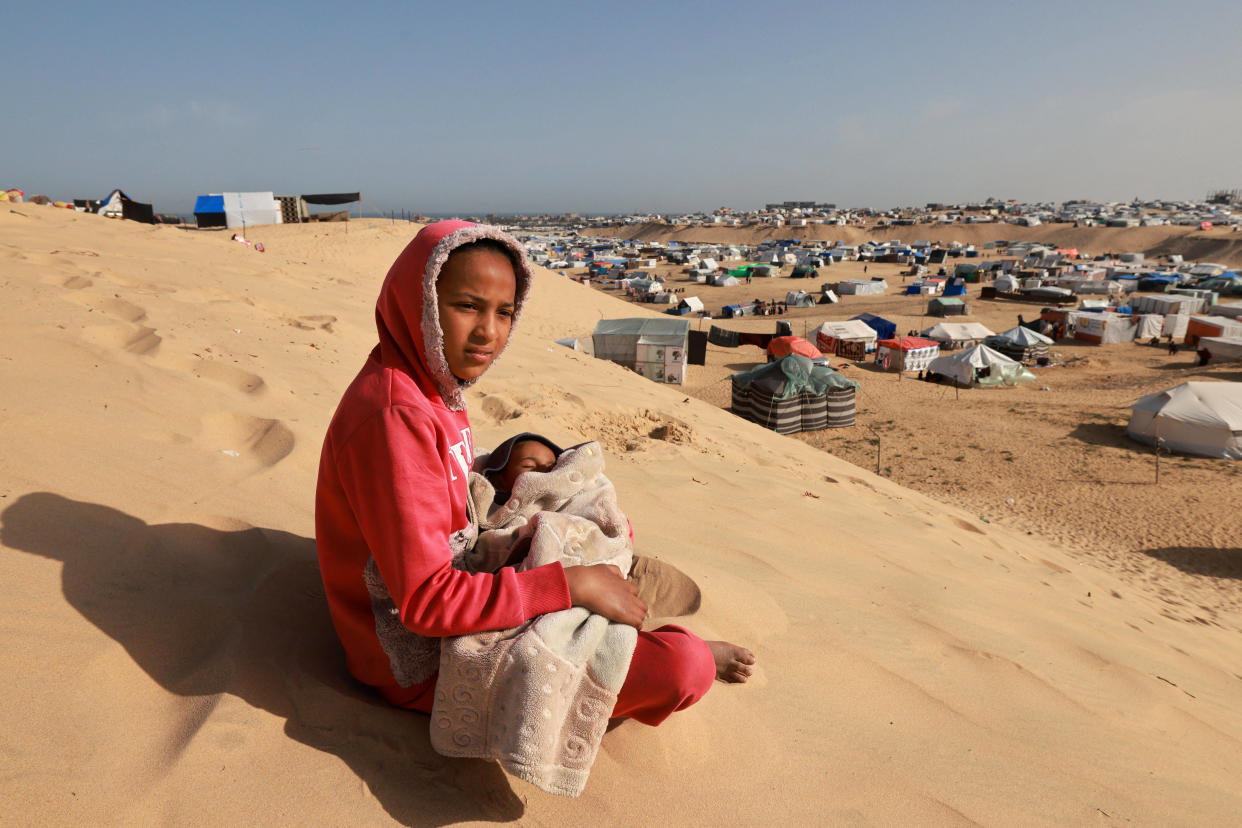 Un camp de réfugiés à Rafah, dans le sud de la bande de Gaza, le 17 mars 2024.