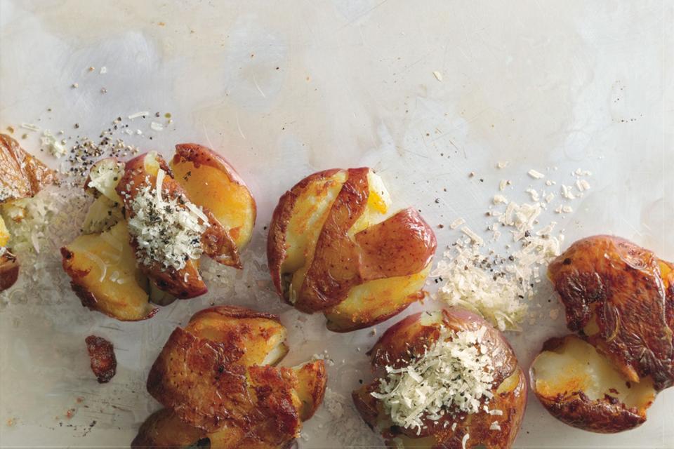 Boiling potatoes before you smash and pan-fry them means they'll have the perfect tender interior and crispy exterior.